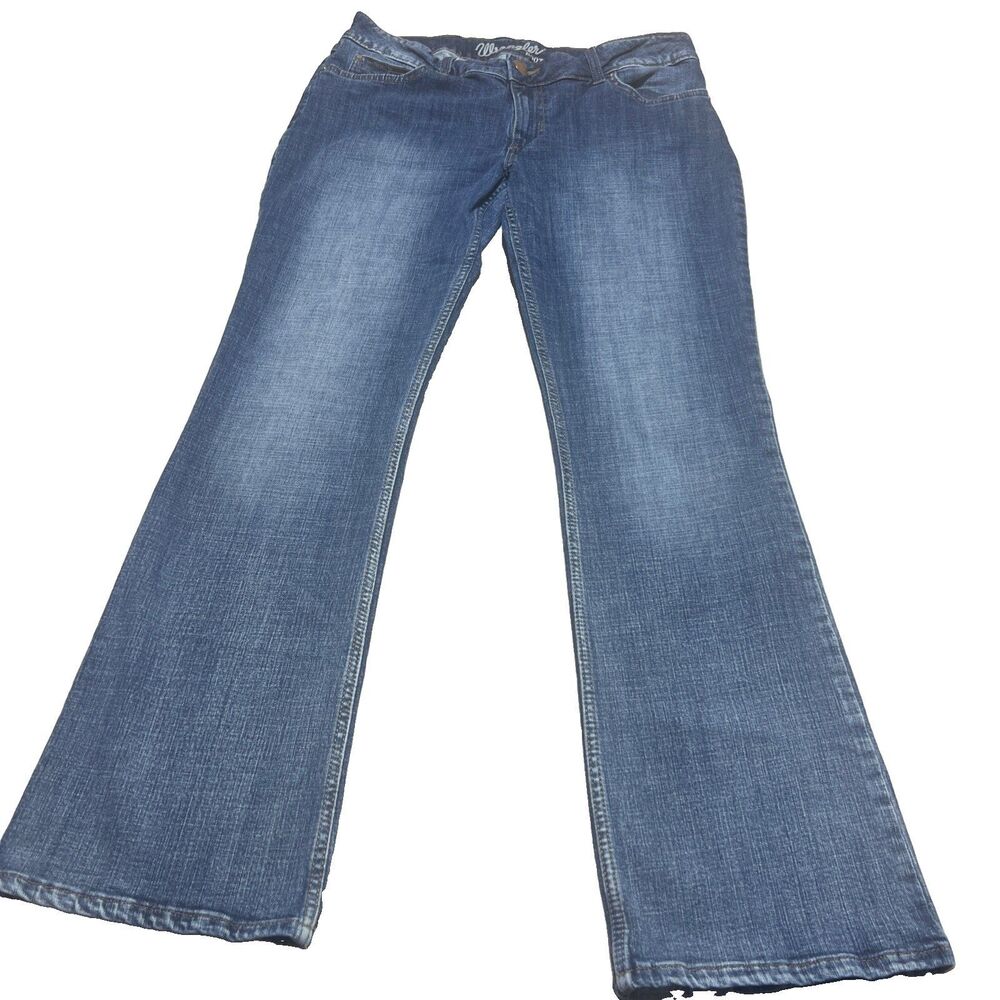 Wrangler Bootcut Jeans Womens 15x34 Medium Wash Denim 1009MWZAH Blue